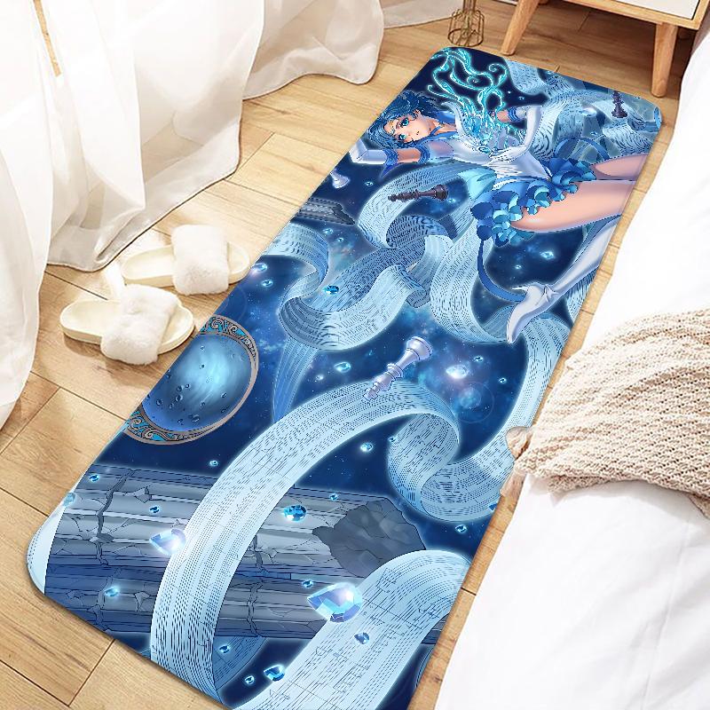 Japan Anime Cute S-Sailor M-MoonS Door Mat Entrance Non-slip Washable Kitchen Carpet Living Room Hallway Rugs Bathroom Bath