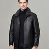 Genuine Leather Jacket Men's Winter Velvet Thickened Fur All-in-one Middle-aged and Elderly Casual Jacket Sheepskin Leather Jacket