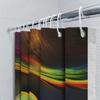 Colorful Curve Shower Curtain Modern Bathroom Decor For Home Decoration