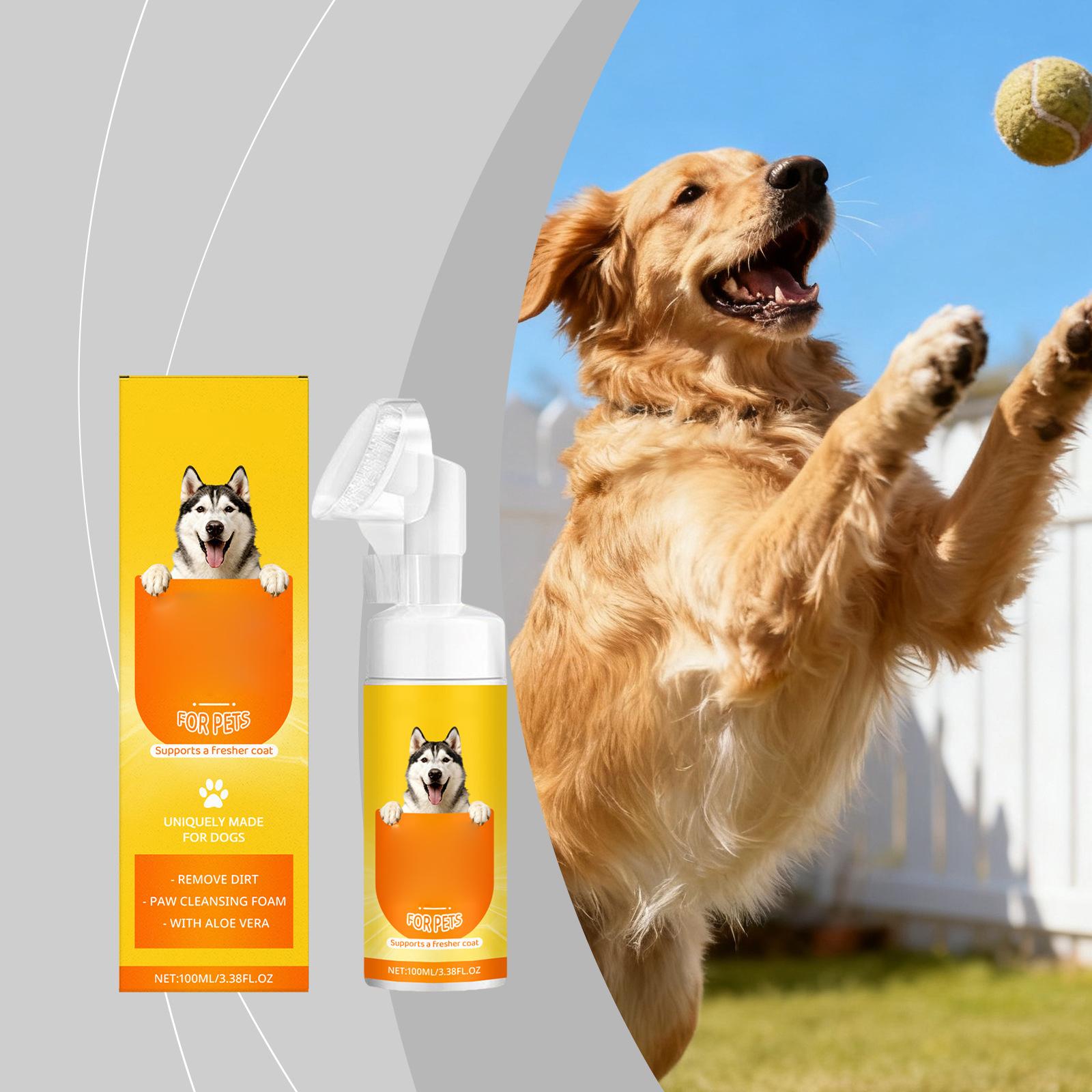 Dog Foam Cleaner, Gentle, No-Rinse, Suitable for All Breeds, Outdoor Cleaning, 100ml One Size