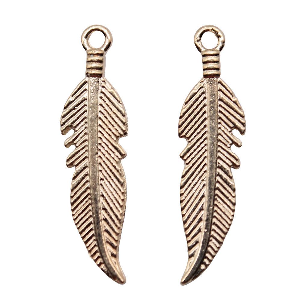 Feather Charms Multi Color Alloy Leaf Pendants For Boho Style DIY Jewelry Accessories