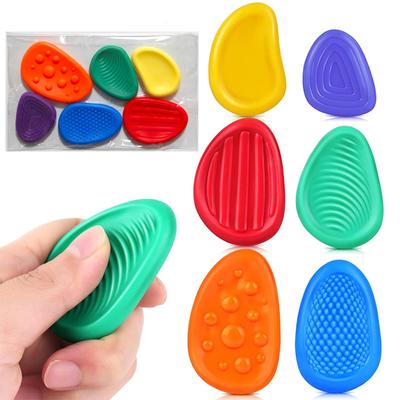 6 Stück Fidget Sinnessteine für Kinder Erwachsene Sorgensteine Silikon texturiert ADHS Autismus Angst Stressabbau Spielzeug Klassenzimmer Preis