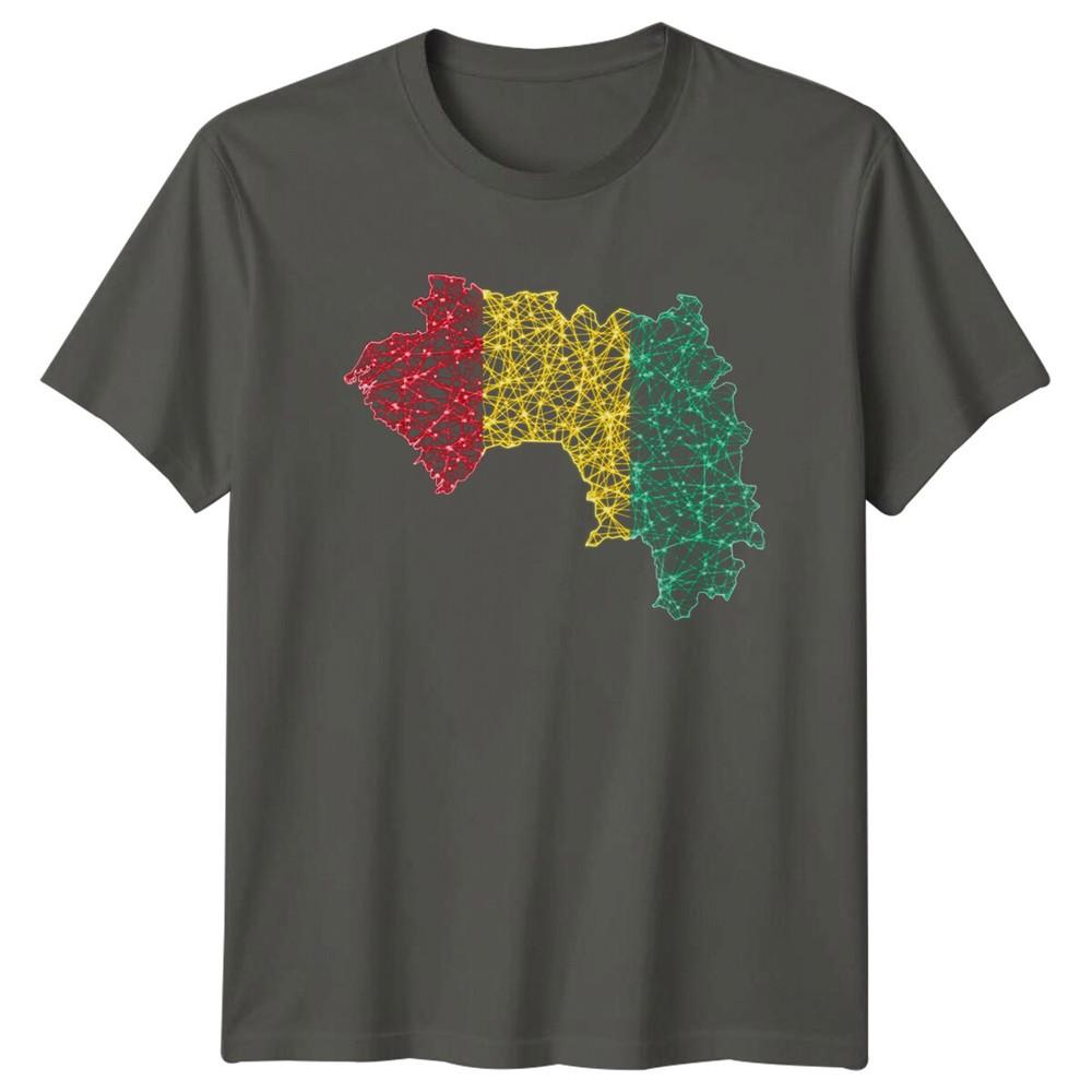 Guinea Map Landmarks Travel Unisexs TShirt Unisexs Tee Graphic Unisex Top S