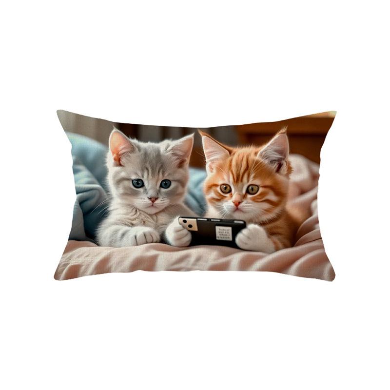 Waist Pillowcase Atmosphere Living Room Sofa Pillow Cover Polyester Printed Cushion Cover