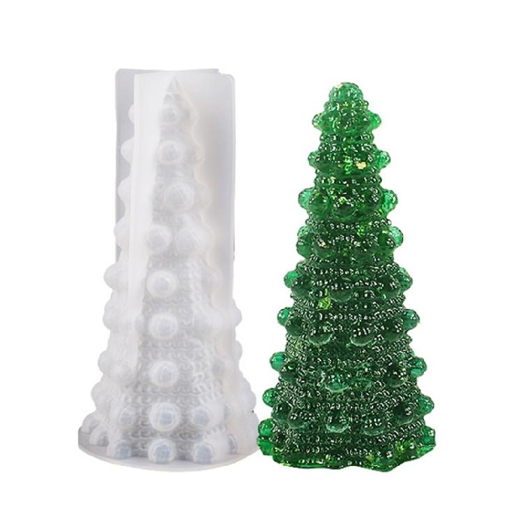 DIY Crystal Epoxy Resin Mold Christmas Tree Handmade Molds Small Night Light Table Decorations Mirror Silicone Mould