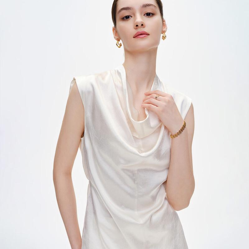 GIOVANNI VALENTINO Women s Sleeveless Acetate Fiber Top M