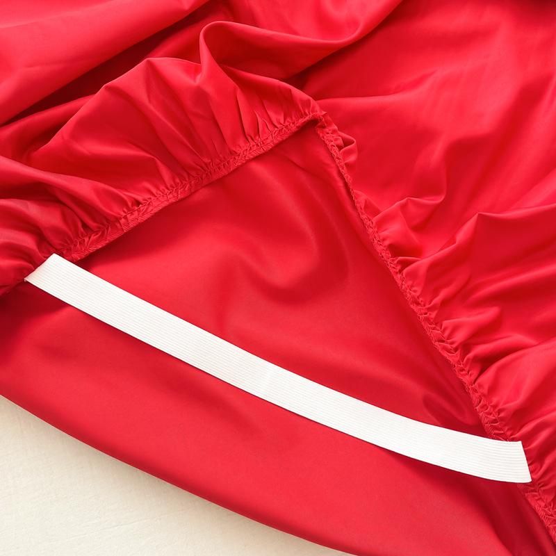 2025 Mehrgrößen Einfarbig Rüschen Einzelbettrock