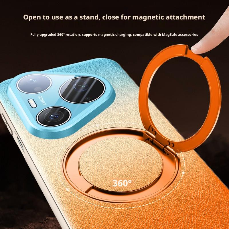 For Huawei Pura 90 Pro Max & Pura 90 Pro Case Delicated Leather Built-in Magnet 360° Rotation Stand Plated Screen Protecto Cover