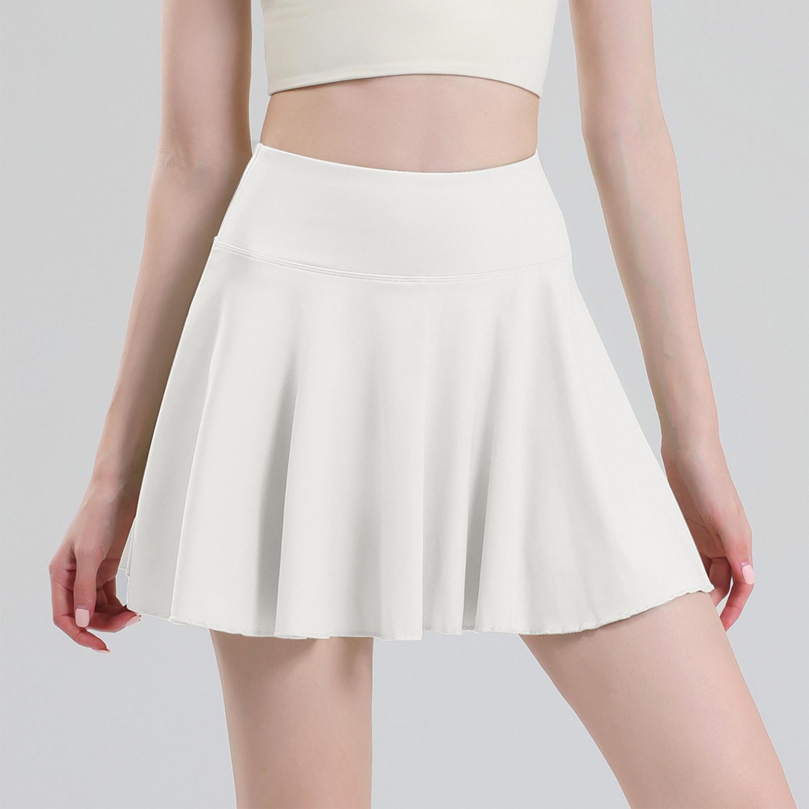 

Women s Summer Casual Square Neck Dress With Pockets Cute Sleeveless High Waisted A-Line Vest Skirt XL белый