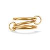 New Two-Color Three-Ring 14K Gold Color Stainless Steel Ring for Women Ins Style Stacking Jewelry Fashion Accessories Gifts