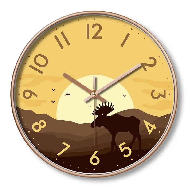 Simple Luxury Creative Modern Light Wall Clock Home Living Room Fashion Decoration Simple  Art Atmosphere Bedroom