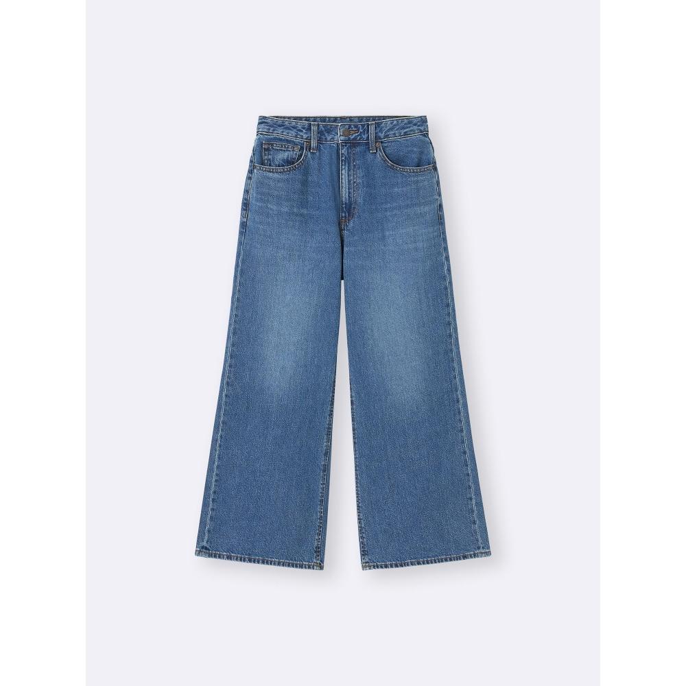 Gu By Uniqlo Baggy Flare Jeans+ec  Short Length 67.0 Cm 