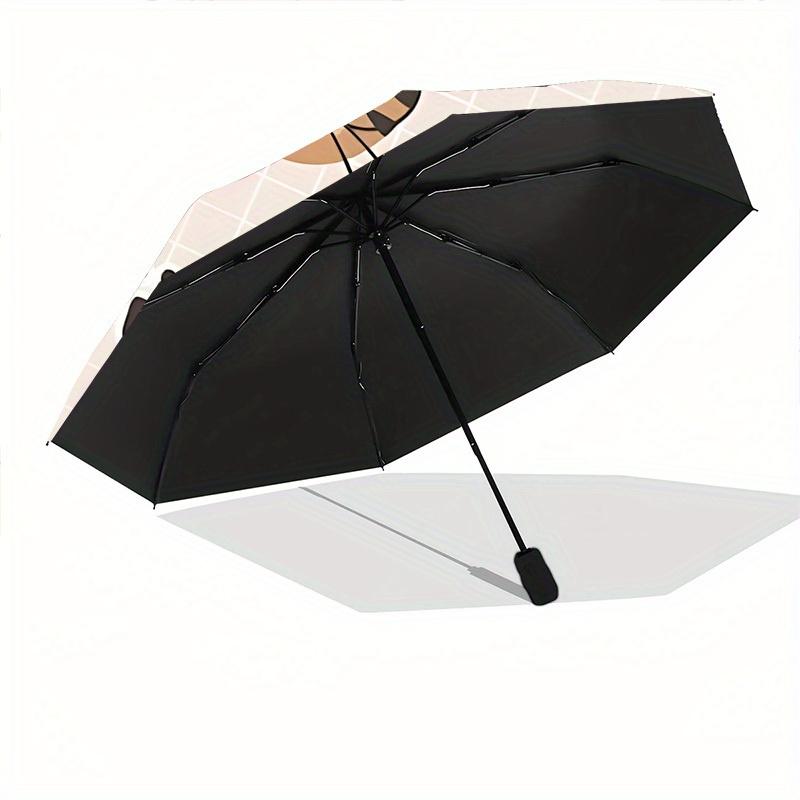 1pc Tiger Paw Automatic Open/close, All-Season Portable Folding Umbrella, Travel, Everyday, Formal Events - Compact Luxury Parasol, Outdoor Accessory,