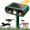 Solarbetriebener Ultraschall-Katzenvertreiber für den Außenbereich, einstellbare Empfindlichkeit und Frequenz, Ultraschall-Katzenvertreiber zur Schädlingsabwehr, Gartenschutz