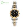 JEWELRYWE 3ATM Wasserdicht Leuchtend Japanisches Quarz Edelstahl Schwarz Damen-Uhr, Widerstandsfähig, Kalender, Analog, Uhrwerk, Armband,