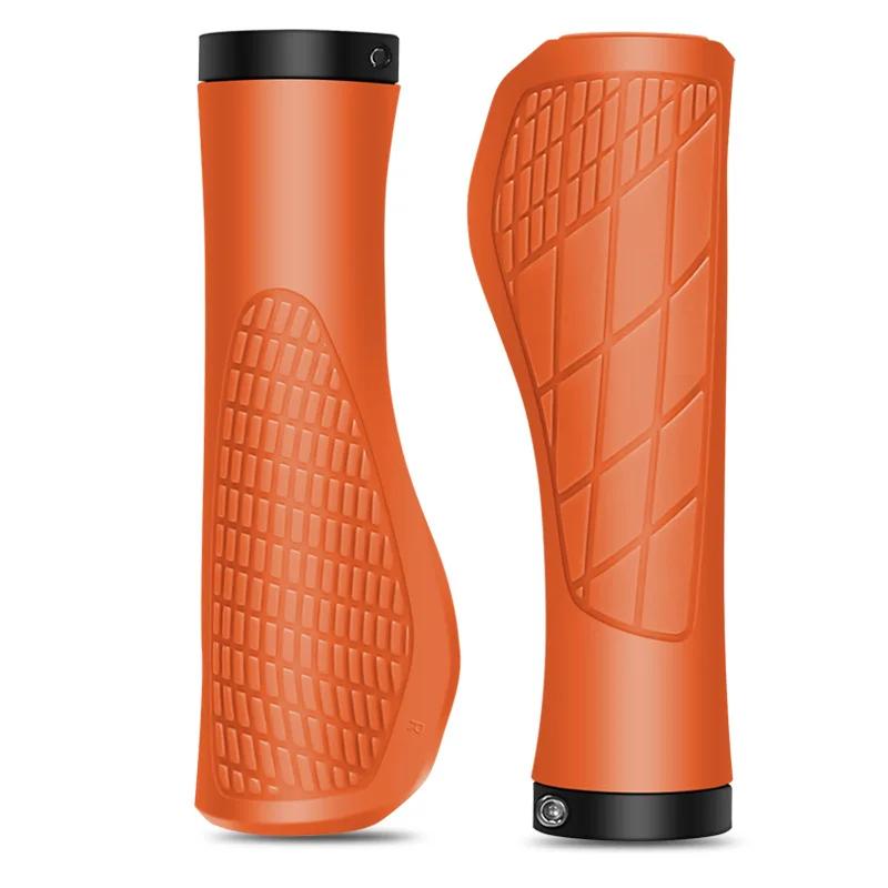 1 Pair Bicycle Grip MTB Silicone Grip Ergonomic Anti-slip Bicycle Handlebar Cover Mountain Bike Riding Shockproof Handlebar Grip