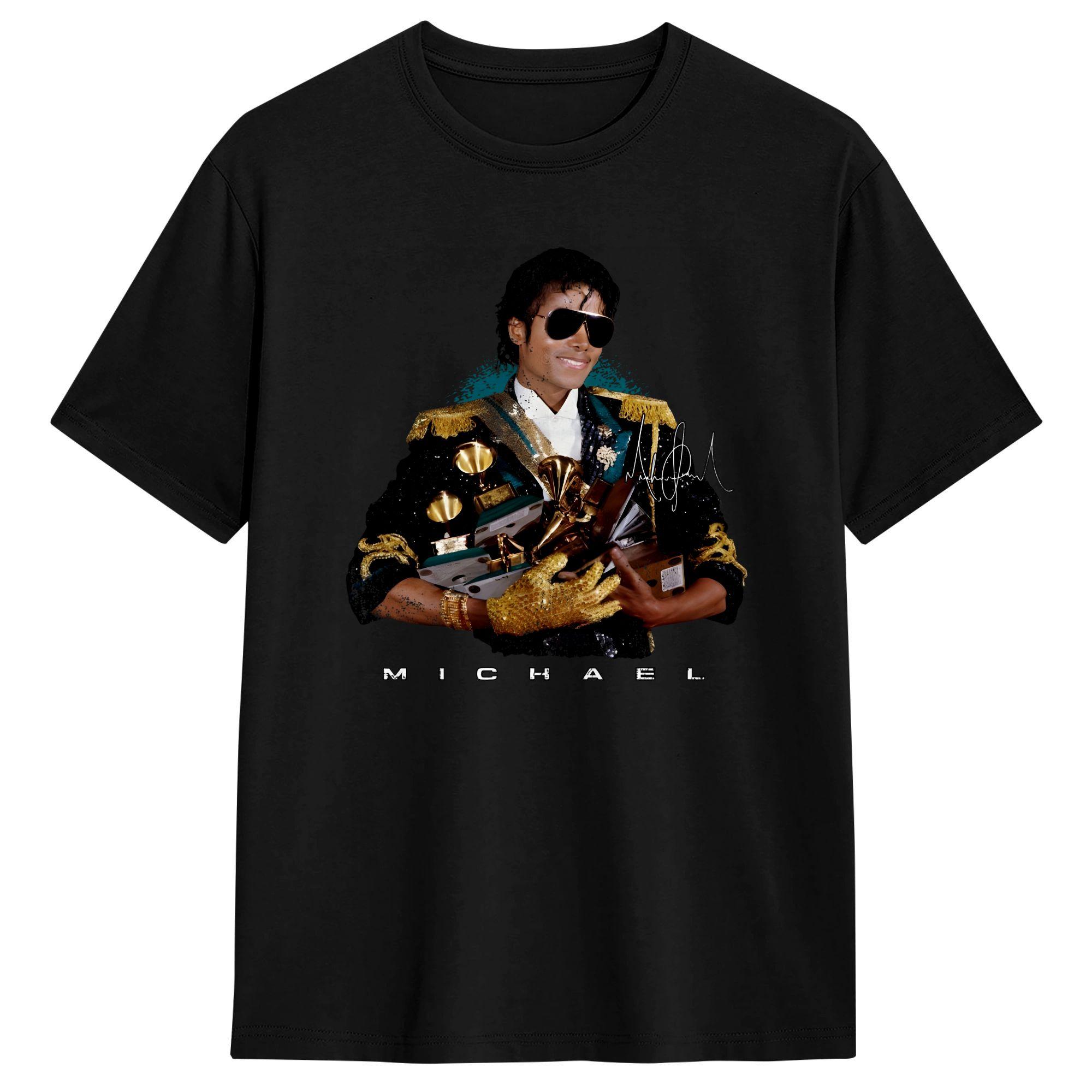 

Harajuku T Shirt Summer Michael Jackson Greatest Hit Mt T Shirts 100% Cotton Tshirt for Couple Plus Size Short Sleeve Top Tees 5XL різнокольоровий