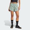 Adidas Aeroready Sport Minimalist Comfortable Soft Two-In-One Casual Shorts Women Shorts Silver Gray Green JN1364