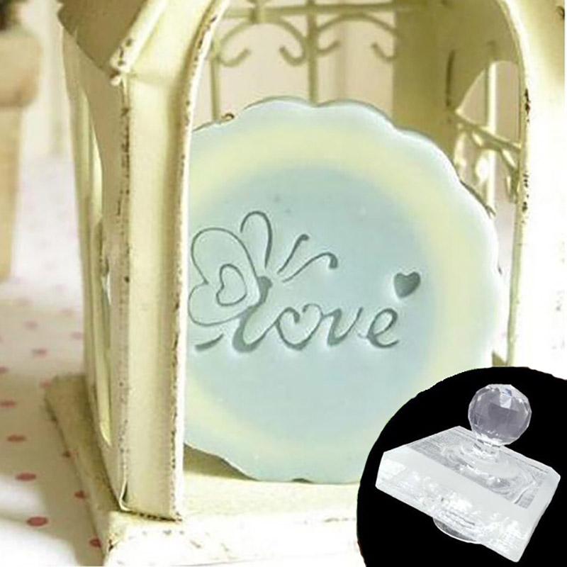 Custom Personalised Love Thank You Soap Stamp Mini Clear Sealing Seal Mold For Diy Handmade Soap Making Supplies Kits Tools