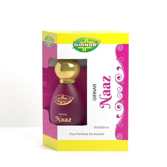 Girnar Naaz Oud Attar 9 ml | Alkoholfreies Premium-Konzentratparfüm | Würziger Safran-, Koriander-, Iris-, Rosen- und holziger Amberduft