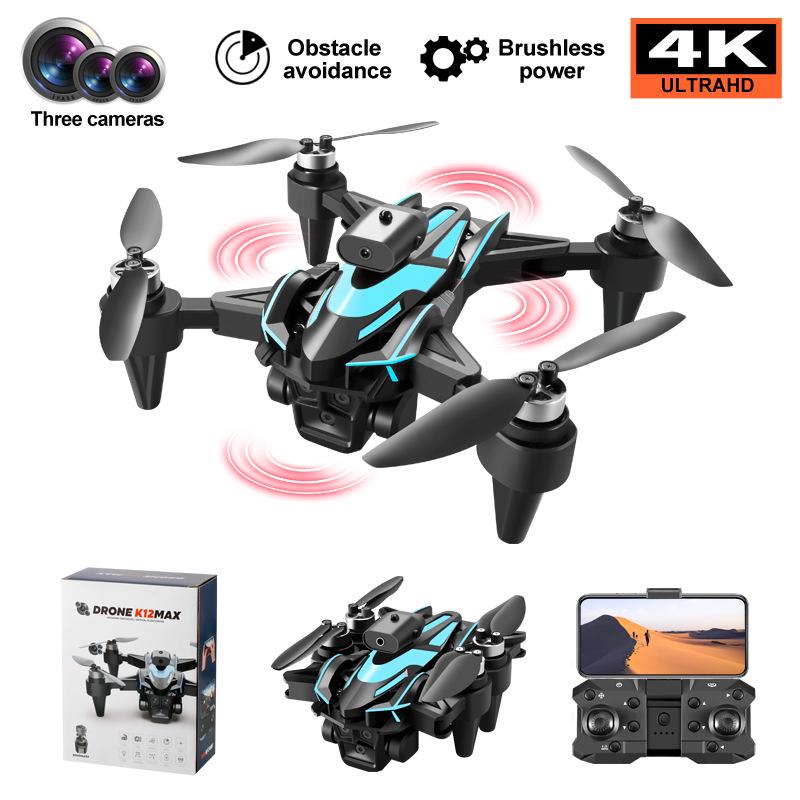 K12 MAX Brushless Drone: Triple Cameras, HD Photography, Smart Obstacle Avoidance Quadcopter