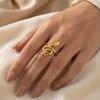 INSSGG High-End European Style Twisted Snake Open Ring - Luxury Niche Accessory