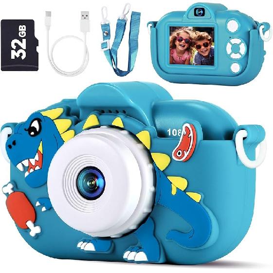 Kids Camera Boys Toys for 3 4 5 6 7 8 9 Years Old Boys, 48MP Dual Lens Kids Digital Camera Christmas Birthday Gifts, 1080P HD Video Selfie Toddler