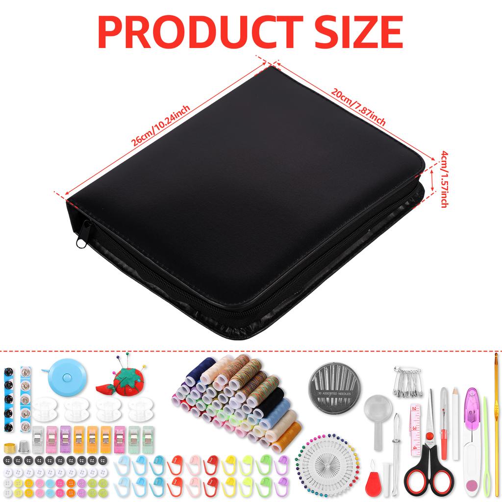 229Pcs Needle and Thread Kit Sewing Supplies Accessories with Needles Thread Scissors Measure Tape and More for Home Work Travel