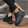 Women's shoes, women's casual shoes, waterproof, fleece, thickened warm cotton boots,  new style anti-slip leather shoes