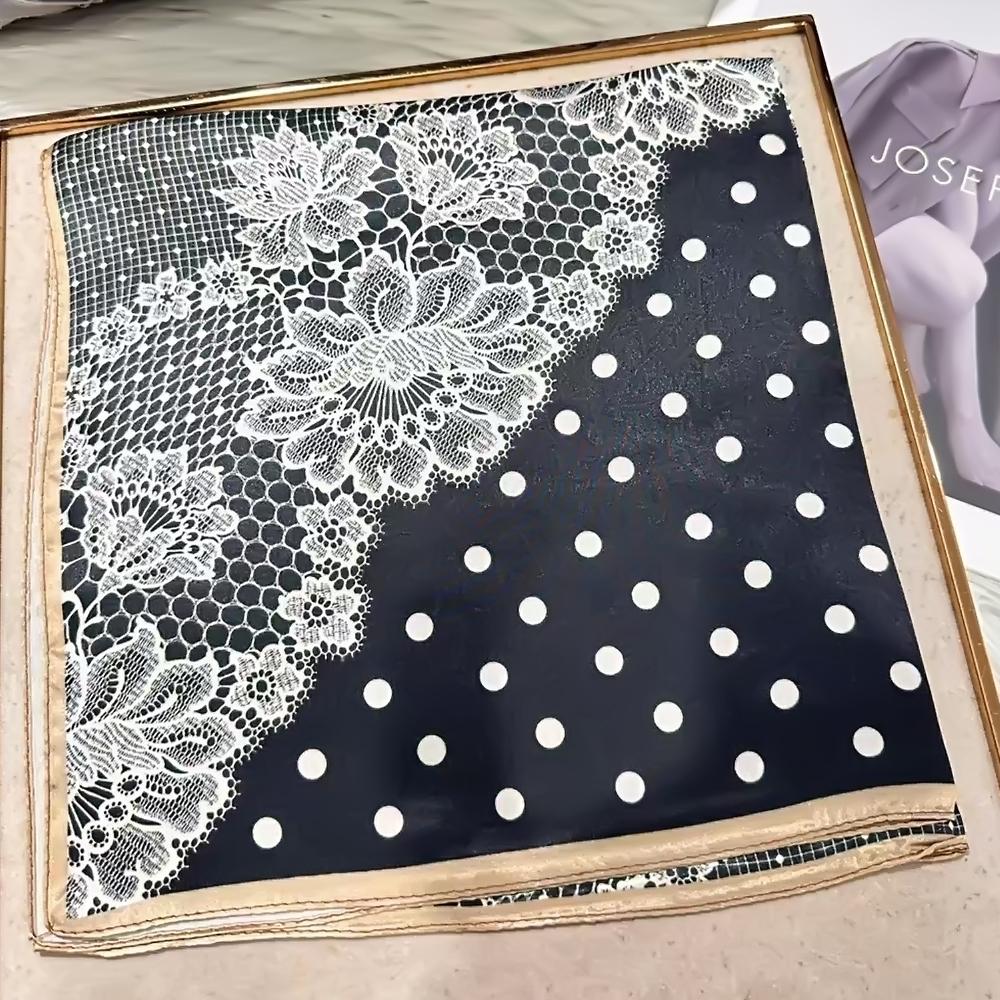 green Women 100% Mulberry Silk Scarf For Hair Headscarf Spring Fall Elegant Floral Small Silk Square Neck Scarves Neckerchief