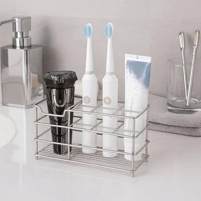 Stainless Steel Toothpaste Holder Stand Easy To Clean Shower Table Bracket  Vanity