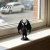 Durable Textured Statue Demon Angel with Armor And Wings, 3D Printed Gothic Sculpture Dark Style Decor for Desk Shelf, Fantasy Home Decor, Halloween