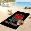 England Rugby Custom Beach Towel, Print Your Name Text Lightweight Absorbent Towel for Swimming Travel
