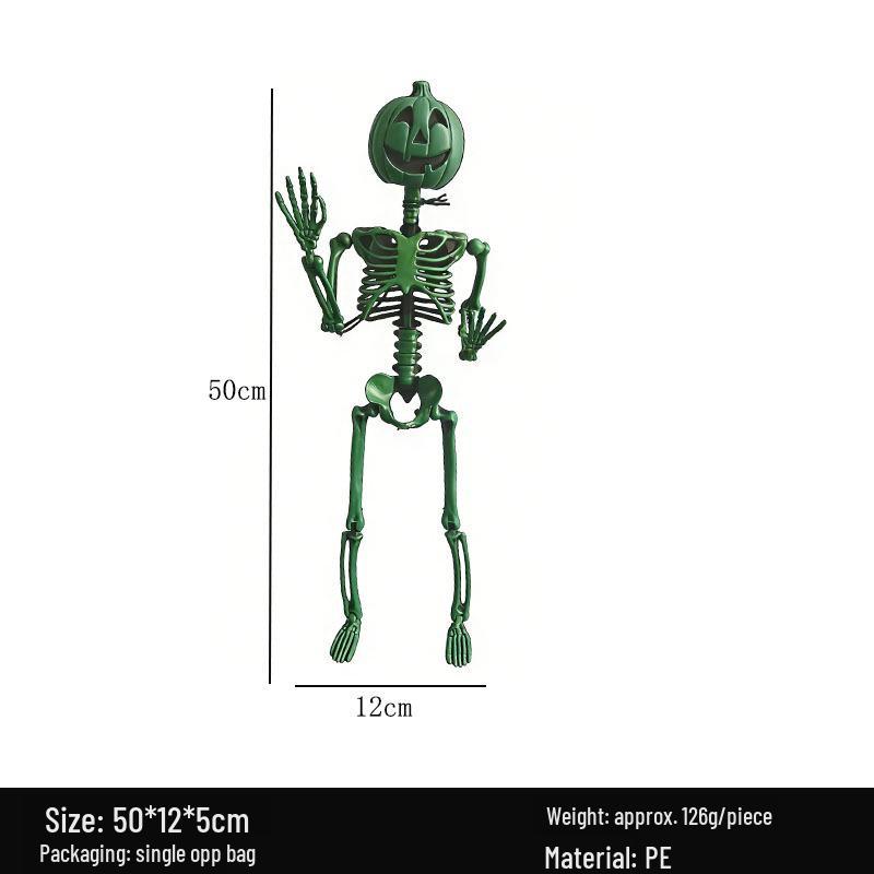 Halloween Skeleton Skull Horror Decorations - Haunted House Props 50cm