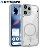KEYSION Transparent Magnetic Phone Case for Nothing Phone 3A Lite Silicone+PC HD Clear Shockproof Back Cover for Nothing 3A Lite