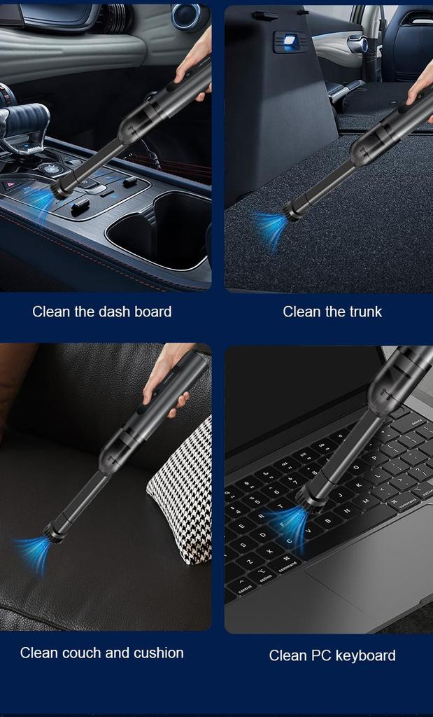 High Power Vacuum Cleaner, Mini Cordless,Rechargeable Portable Dust Collector, for Cars, Keyboard Gaps