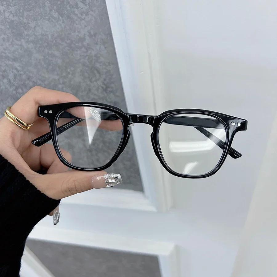 High Quality Fashion Vintage Square Clear Lens Classic Eyeglasses Frame Male Elegant Eyeglasses Men Women Transparent Lens