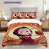 Russian comedy animation Masha and the Bear Comfortable Duvet Cover and Pillowcases (1 duvet cover + 2 pillowcases, duvet insert not included) T2