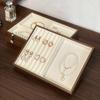 Eco Friendly Walnut Wood Grain Jewelry Tray Multifunctional Organizer Storage Solution for Living Room Bedroom Vanity