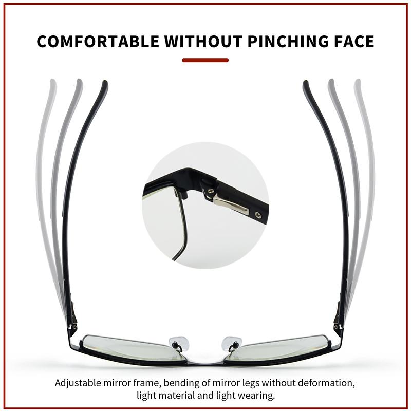 High Quality Stainless Steel Reading Glasses Men Women Fashion Presbyopic Eyeglasses Business Hyperopia Anti Blue Light Eyewear