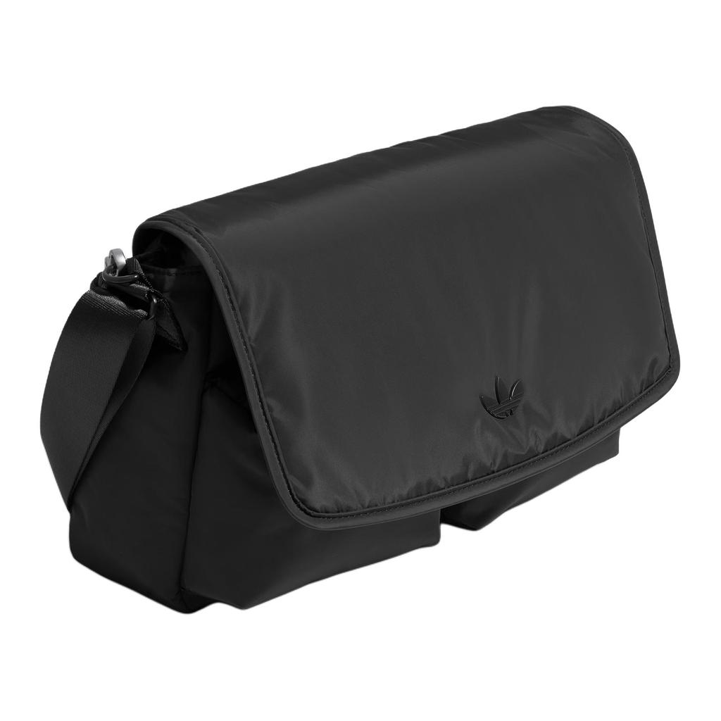 New Adidas Originals Recycled Polyester Messenger Bag Crossbody Bag Unisex Black KS0763