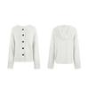 Maglieria Vintage Autunno Inverno Maglione Scollo a V Manica Lunga Larga Tinta Unita Cardigan Top