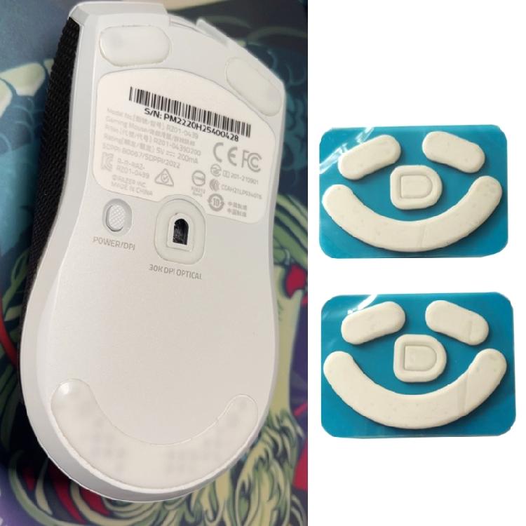 Mouse Feet Curved Edge Skates for  Viper V2 Pro Gaming Mouse Pad White