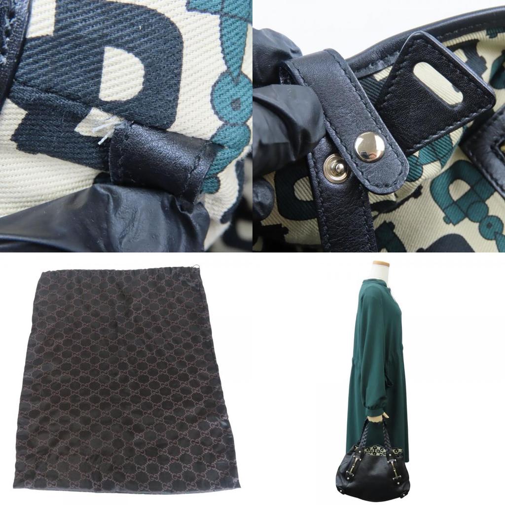 Used GUCCI Tote Bag Guccisima 162900 Horsebit Sima leather black Everyday use