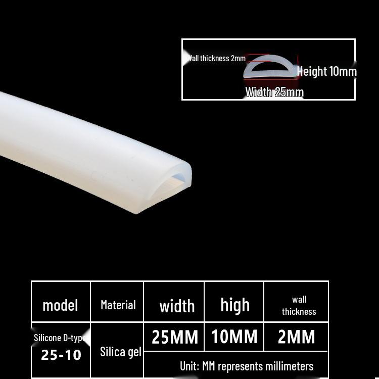 D-Shaped Silicone Sealing Strip: High-Temperature, Water-Retaining, Self-Adhesive, Anti-Collision, Shock-Absorbing for Doors & Windows