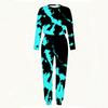 Ladies Round Neck Loose Sweatshirt And Elastic Waist Straight Trousers Two Piece Casual Home Outfit
