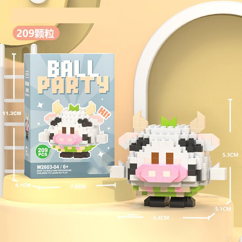 Penguin Constructor Micro Bricks Toys for Children 7 to 10 Year Cat Dog Construction Set for Girl Adults Reindeer Building Block