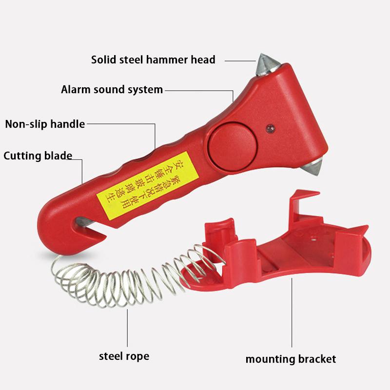 Vehicle Mounted Safety Hammer Rescue Window Breaking Escape Hammer Fire Safety Hammer Multi Functional Window Breaking Tool