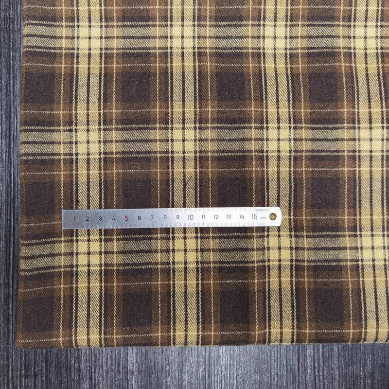 Children's Twill Plaid Flannel Shirt Fabric - Yarn Dyed, Brushed Cotton