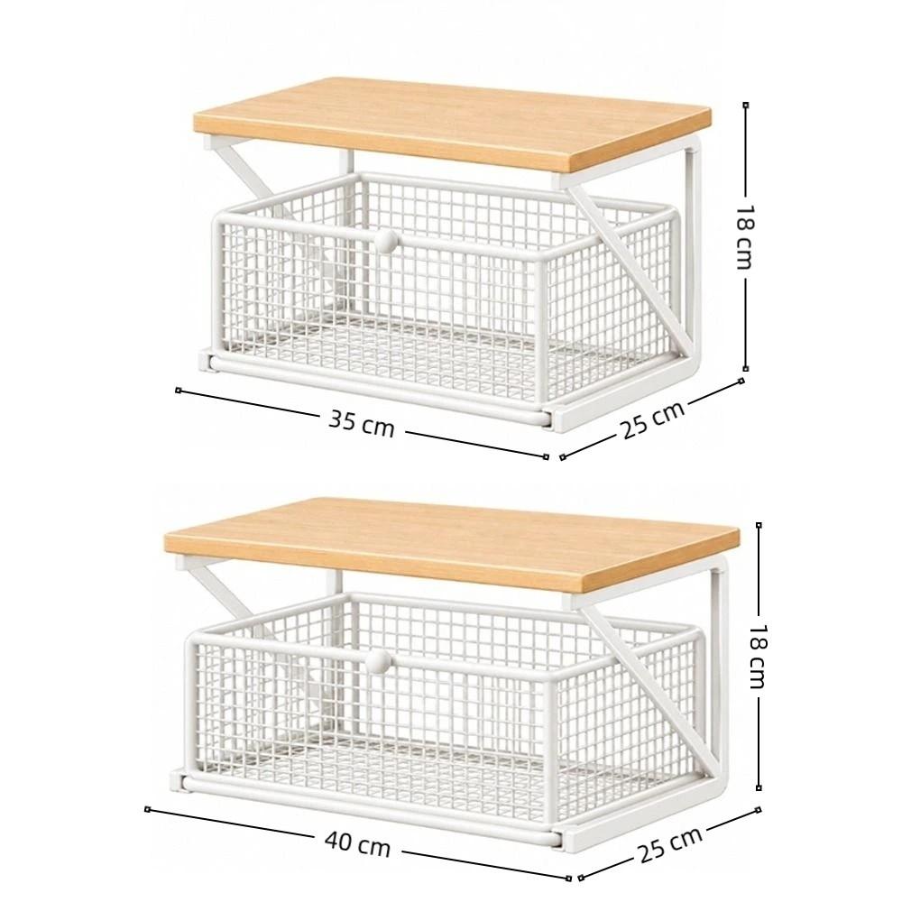 Space Saving Kitchen Organizer Shelf Countertop Storage Pantry Storage Rack  Home Organization
